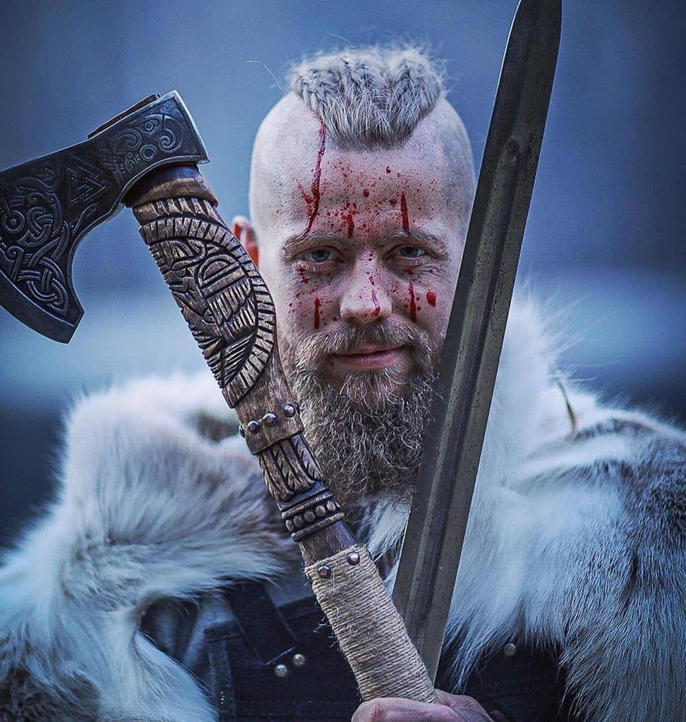 Engraved Norse Axe, Custom Forged Viking Axes – Valhallaworld