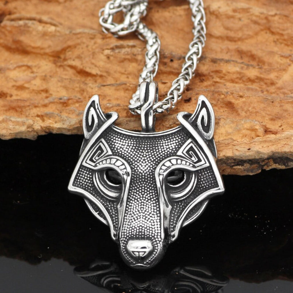 Nordic wolf necklace for sale