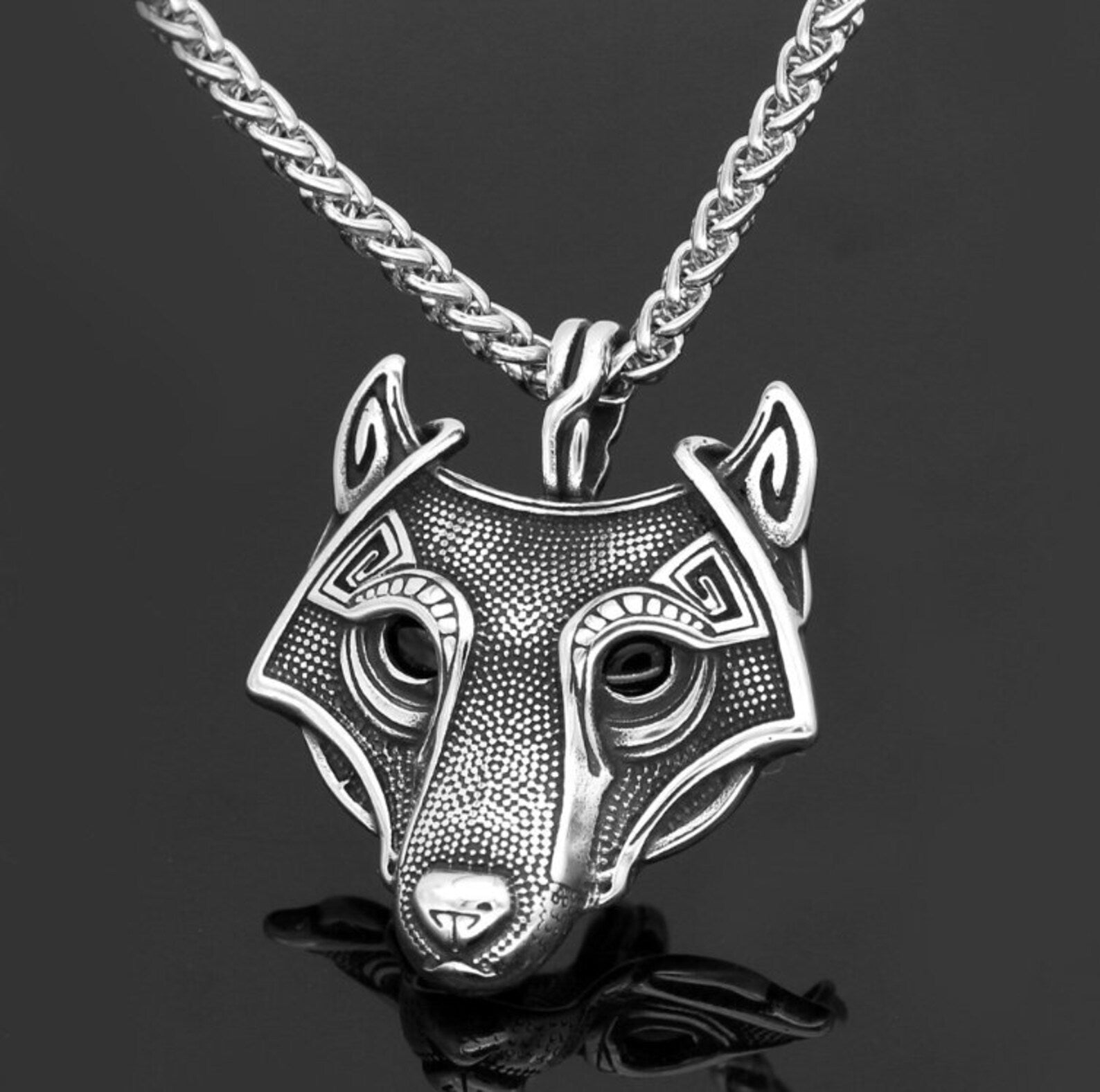 Scandinavian wolf necklace