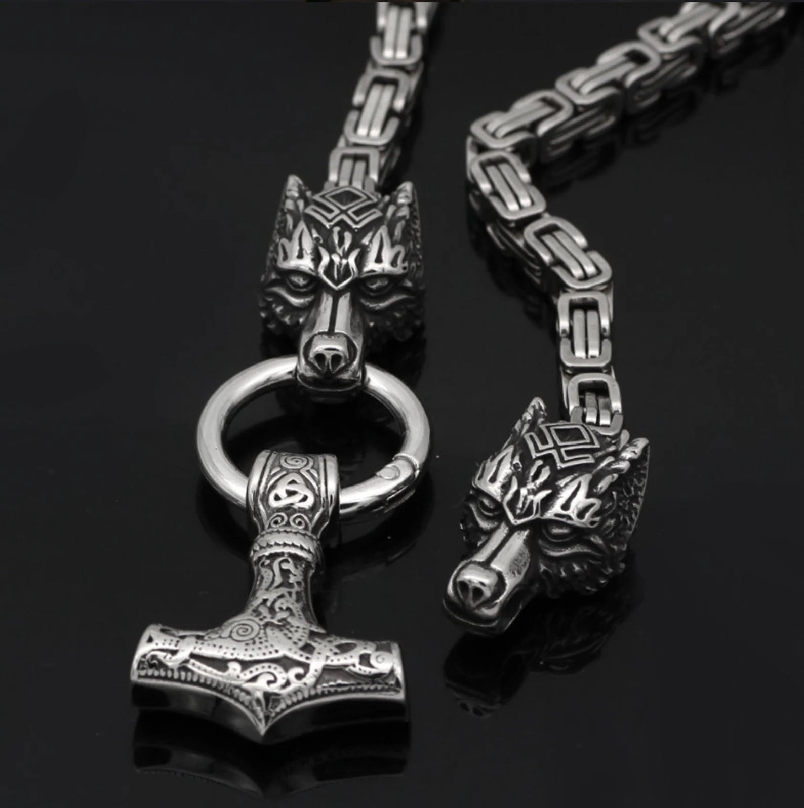 Big thor hammer necklace