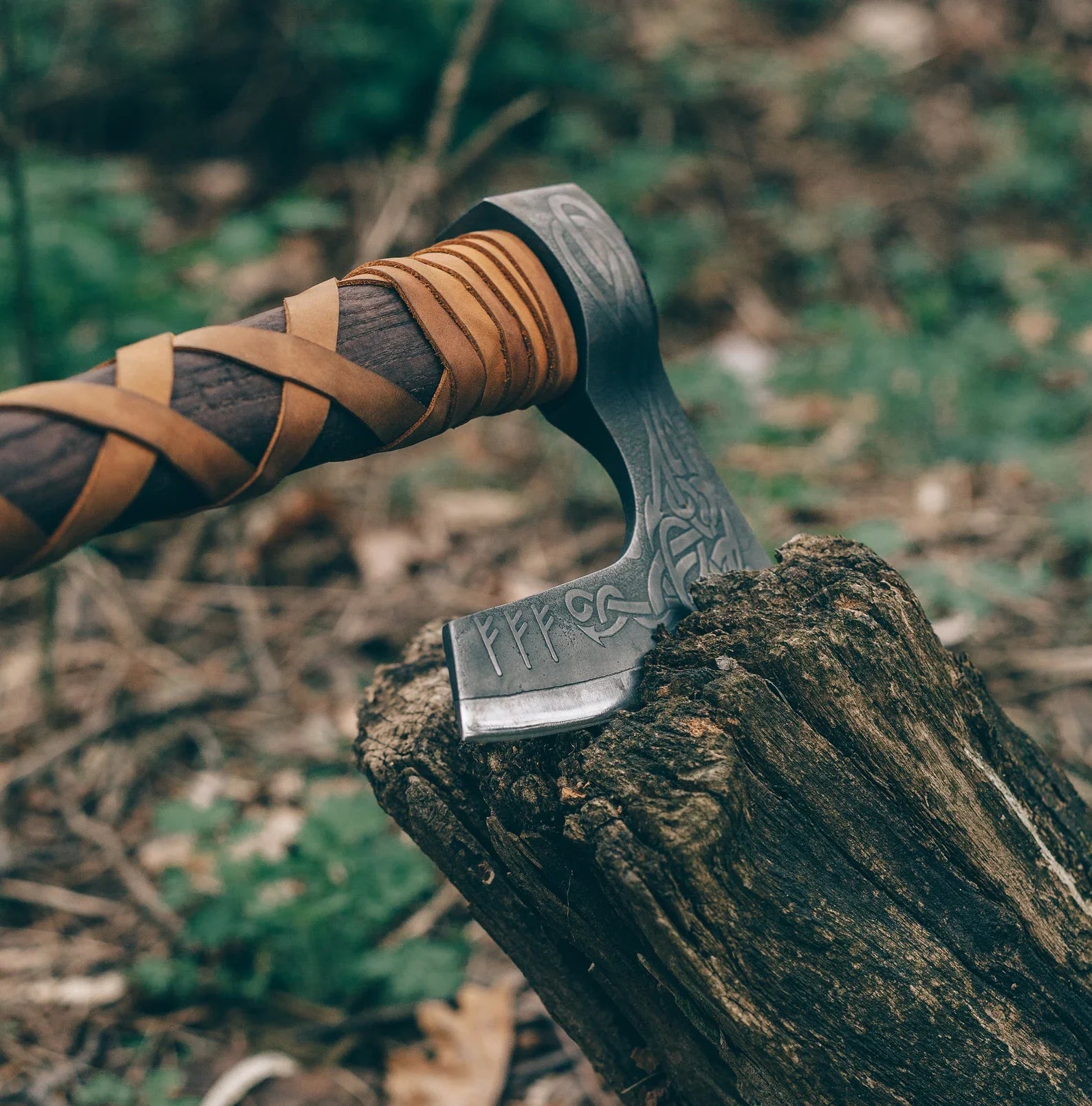 Bearded Engraved axe