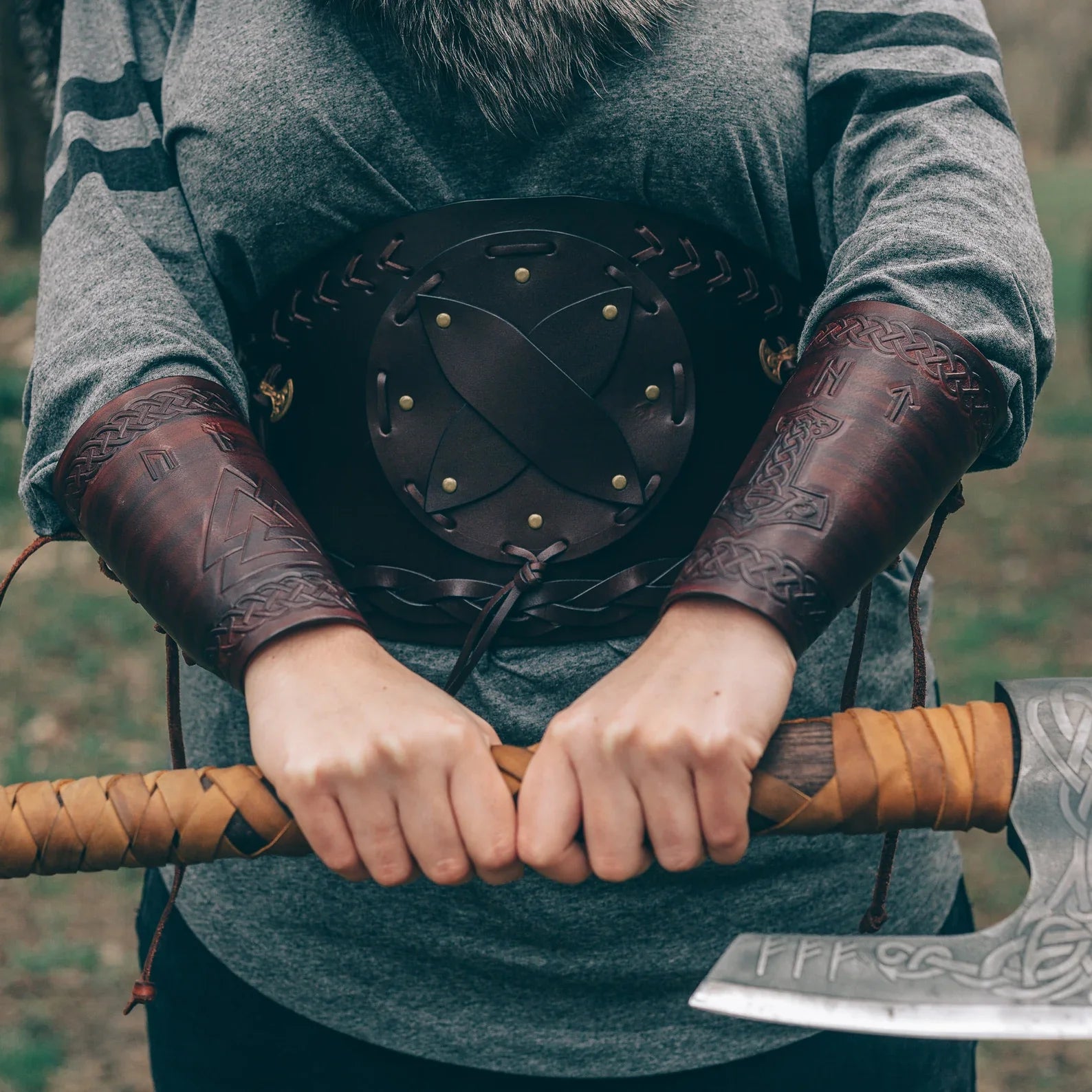 Bearded Engraved axe