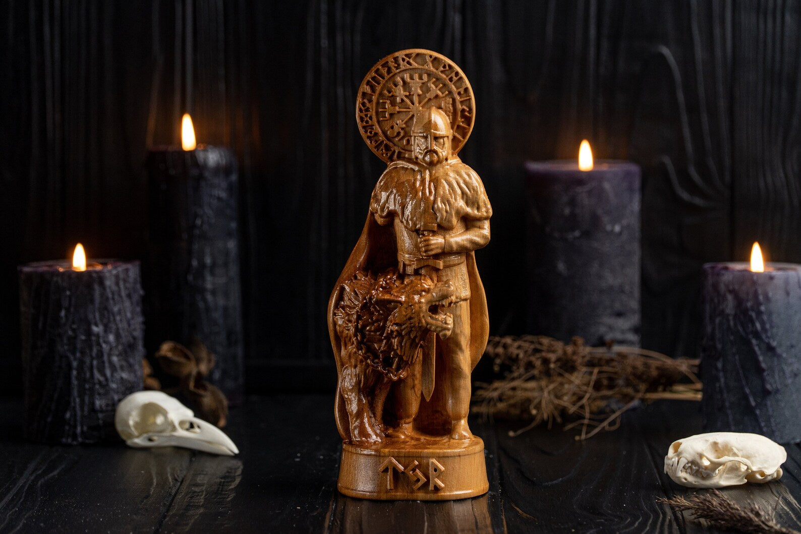 Tyr viking god statue