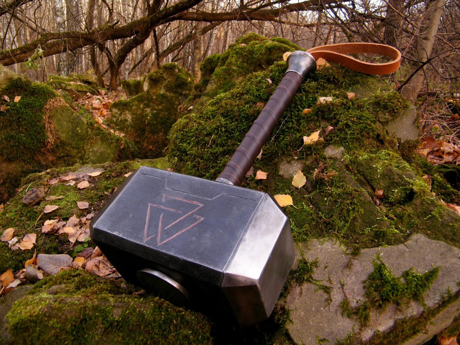 Forged Valknut Hammer
