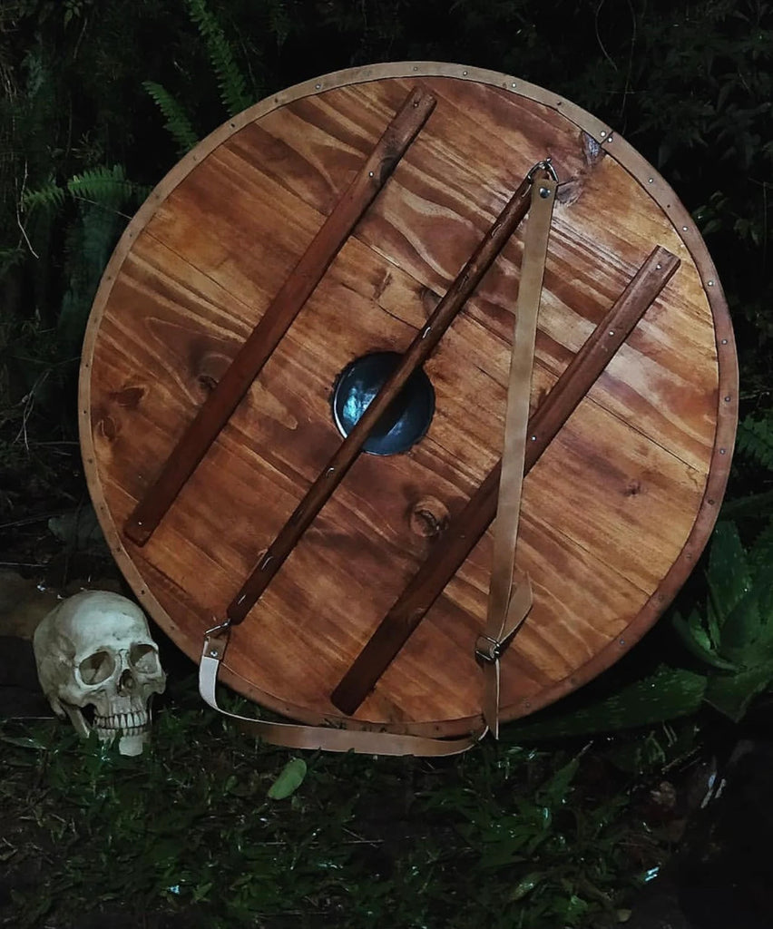 Round Shield Stand Wooden round shield for sale, full contact shield, norse battle shield ...