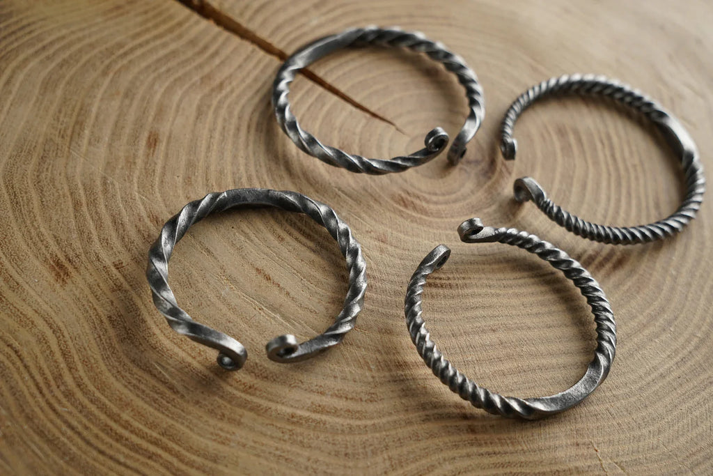 Hand forged norse bangle
