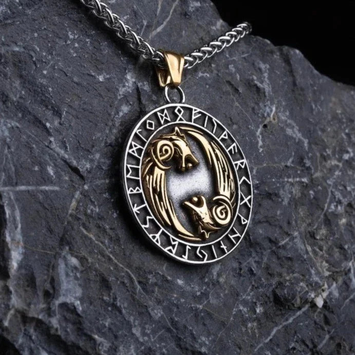 Norse Yin Yang necklace • 5-7 days delivery guarantee