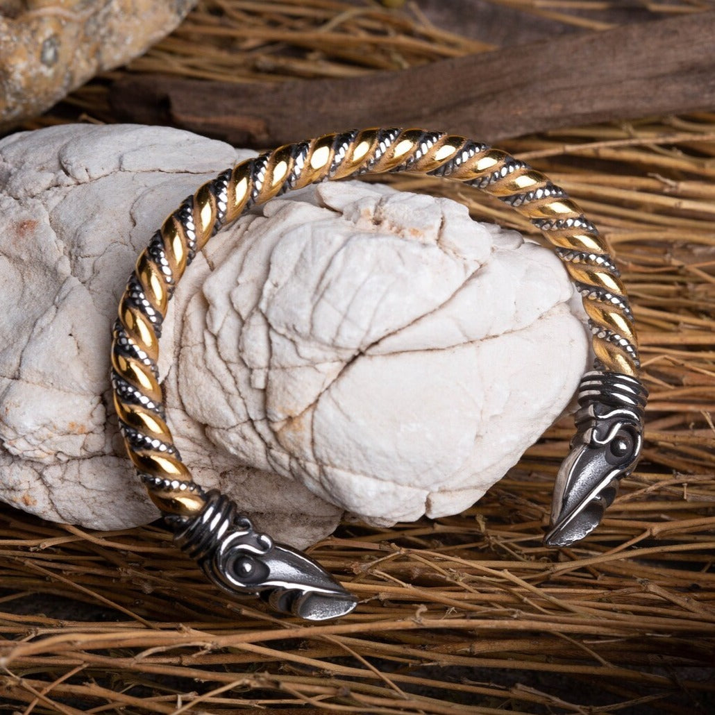 Golden viking bracelet