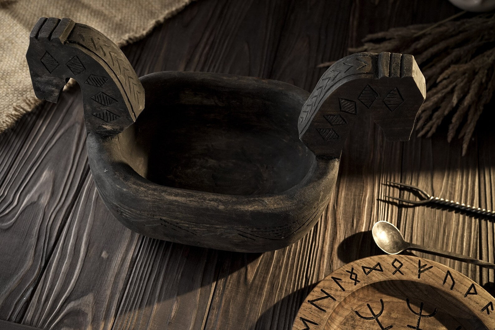 Handmade viking bowl
