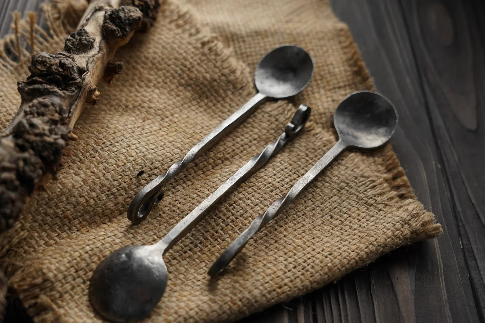 Forged medieval spoon