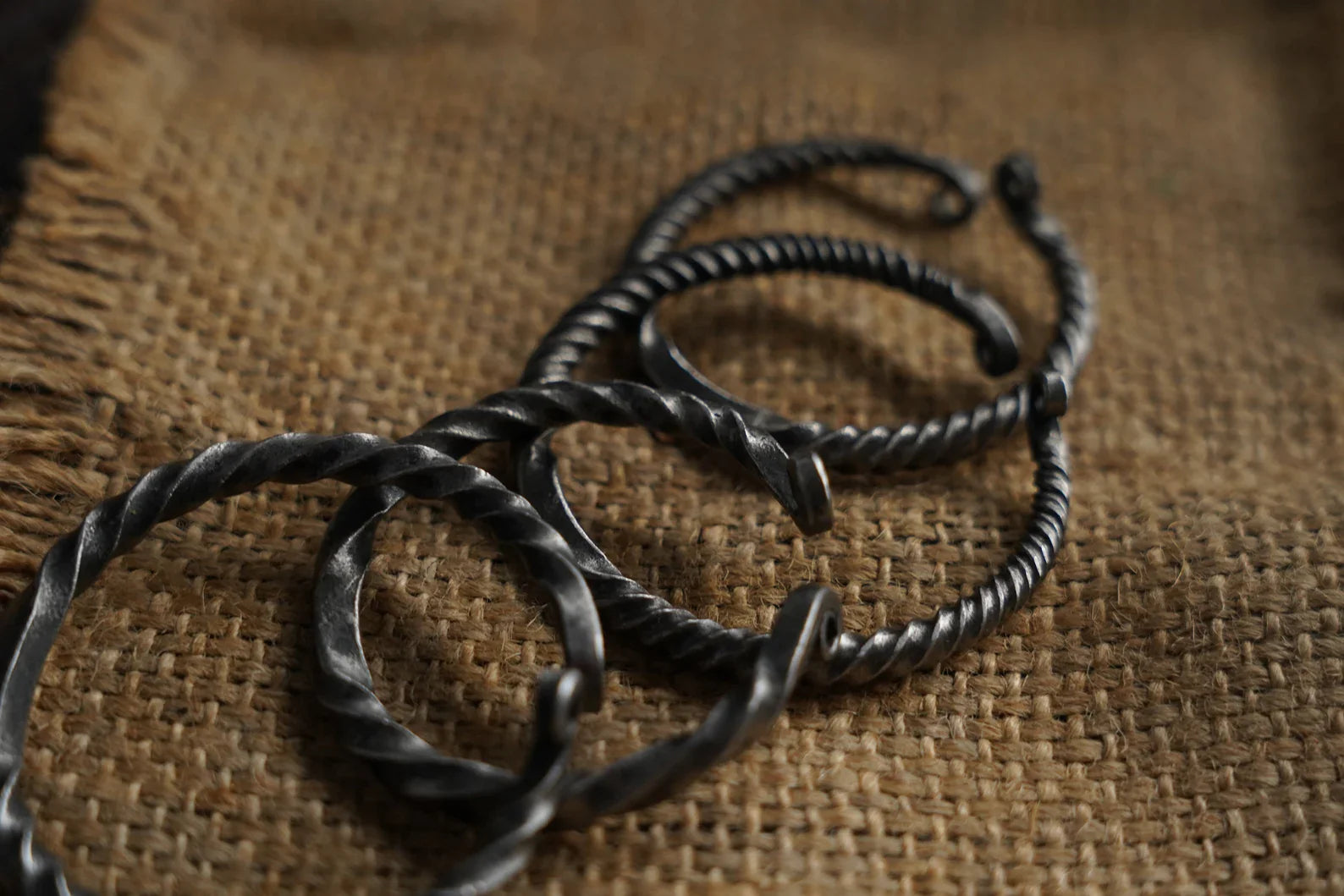 Forged viking armring
