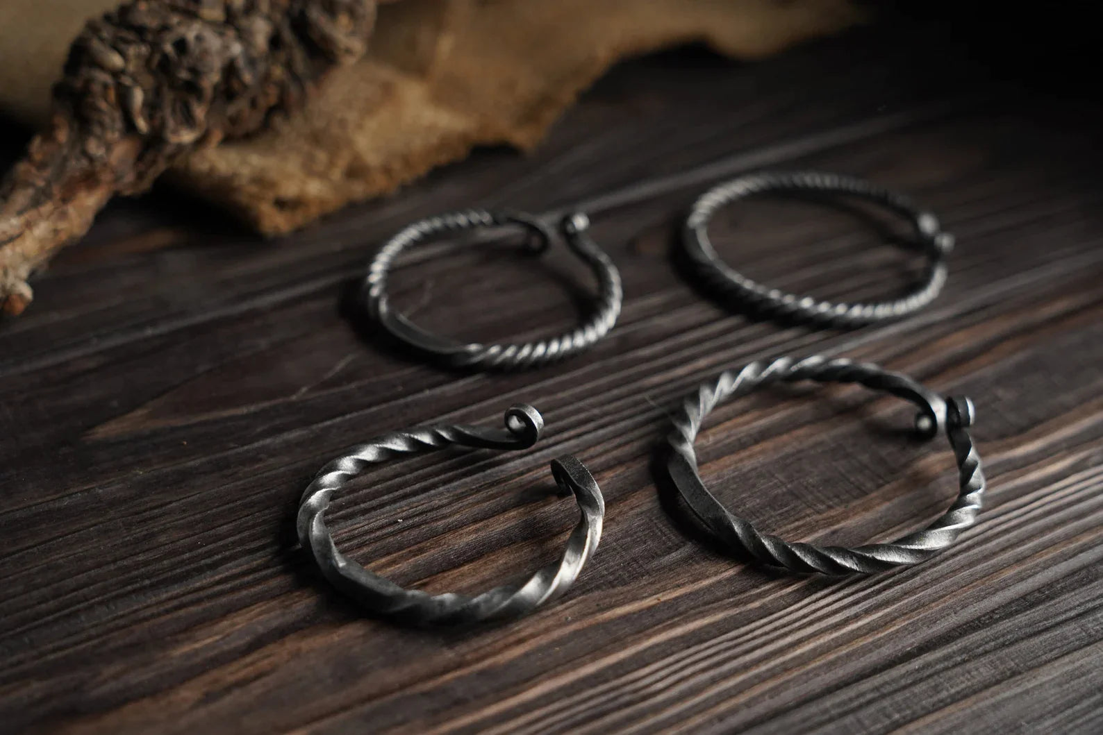 Hand forged nordic bracelet