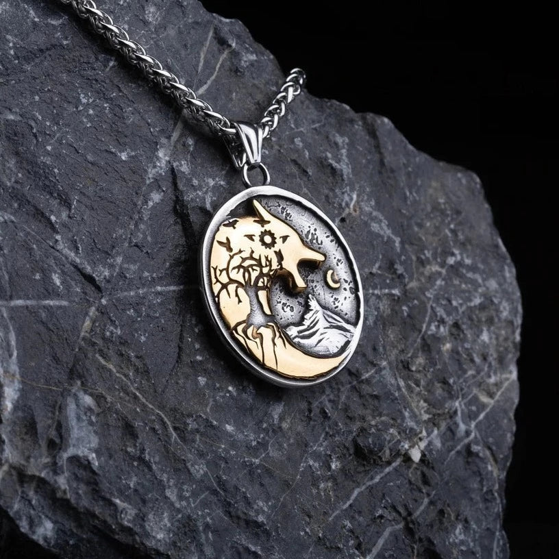 Moon Wolf necklace • 5-7 days delivery guarantee