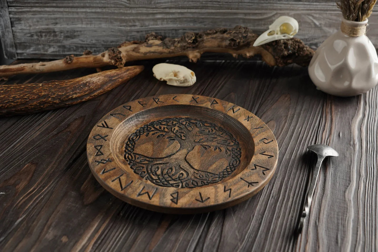 Medieval wooden dish