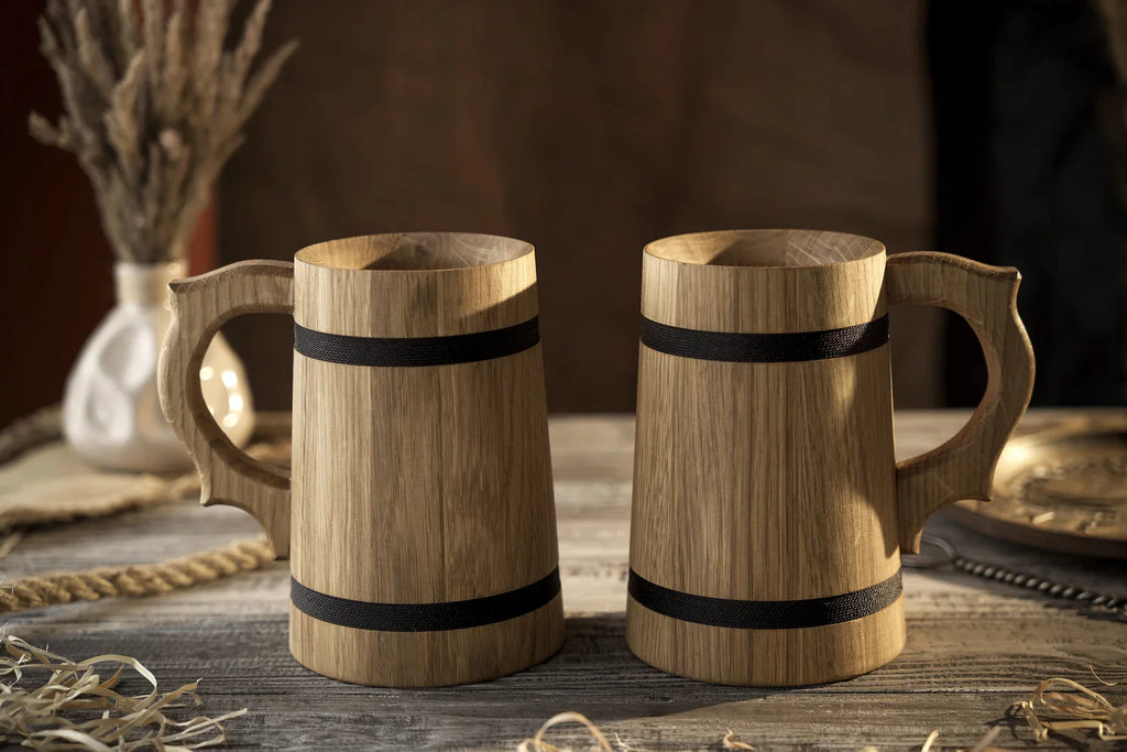 Wooden drinking mug