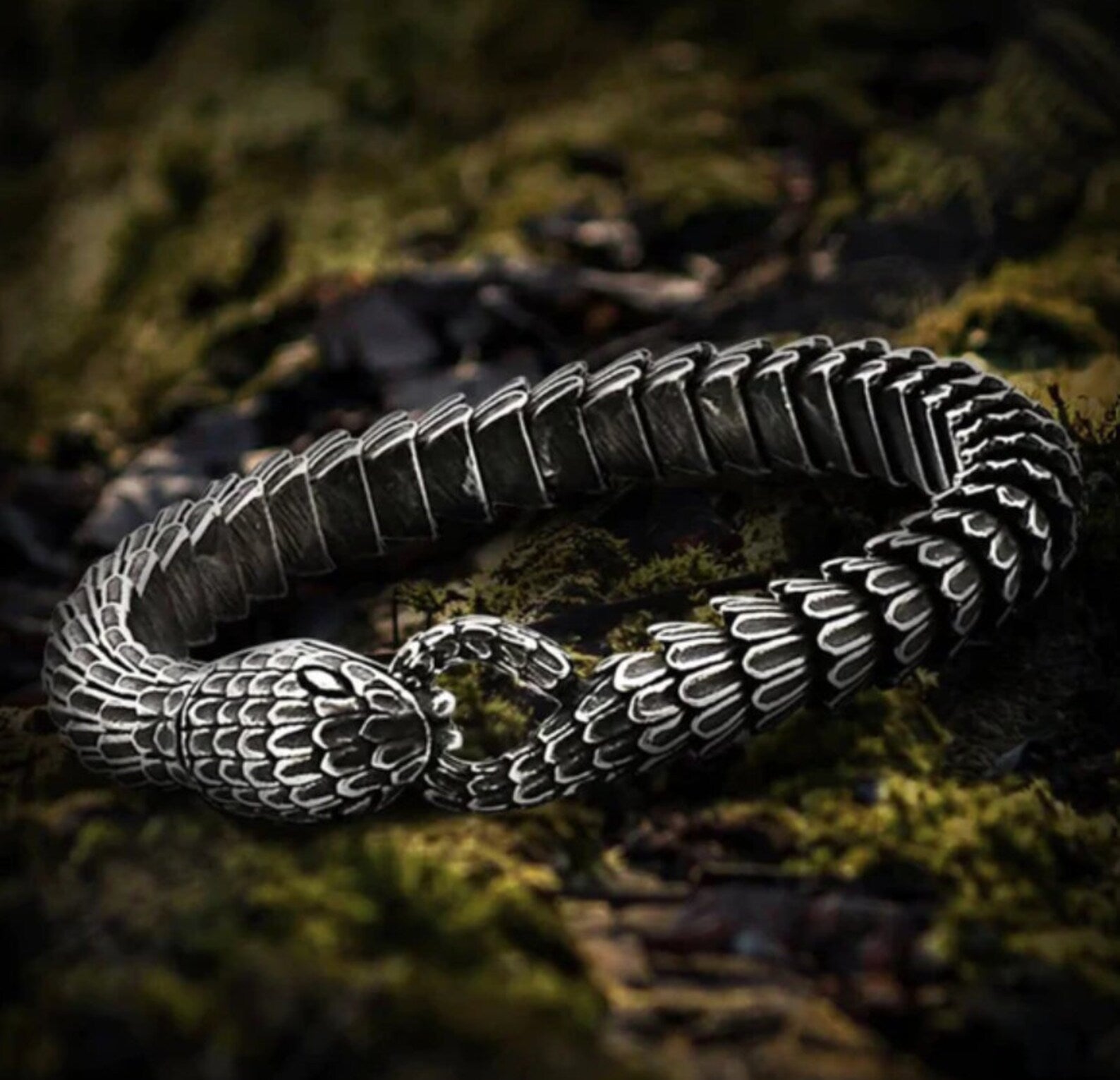 Viking Dragon Bracelet Ouroboros Bracelet, Viking Serpent Bracelet