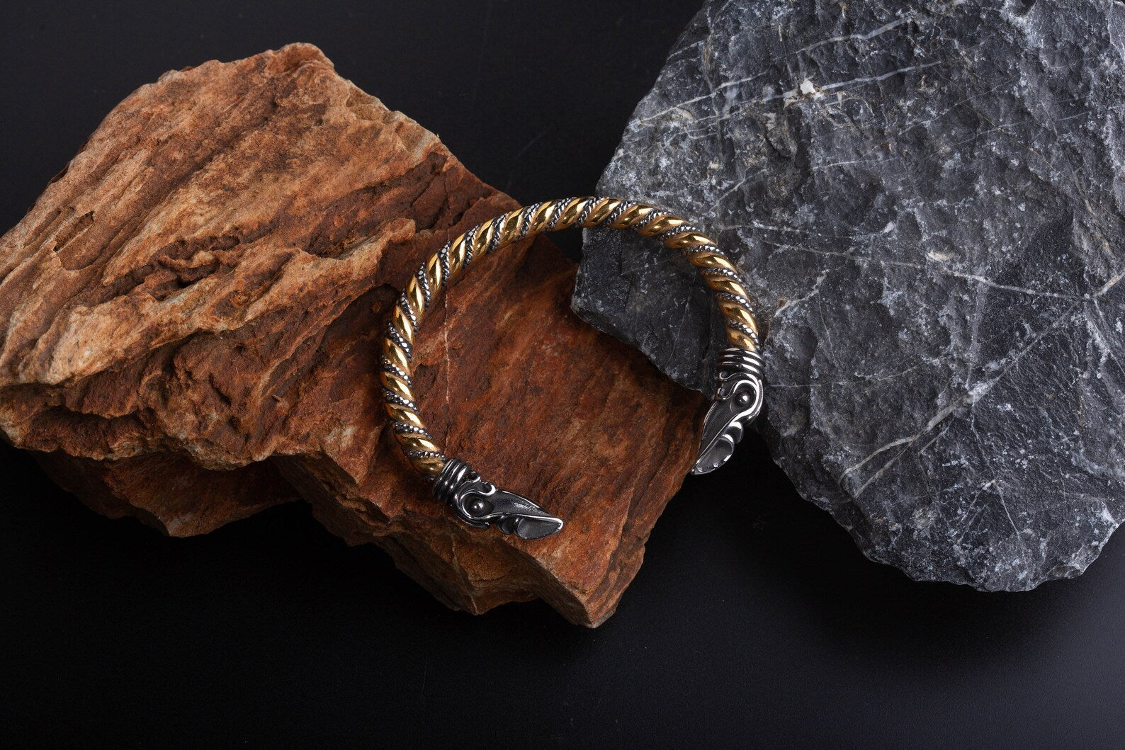 Norse raven bangle