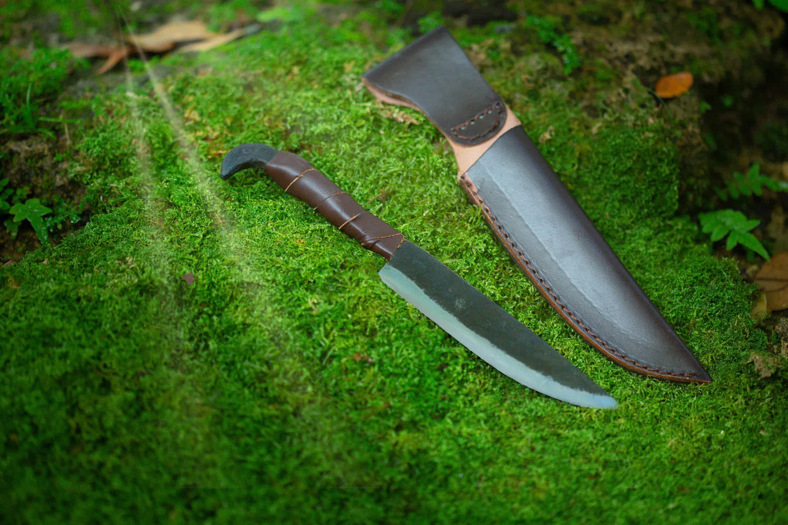 Engraved viking knife