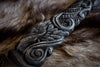 Engraved viking axe handle 