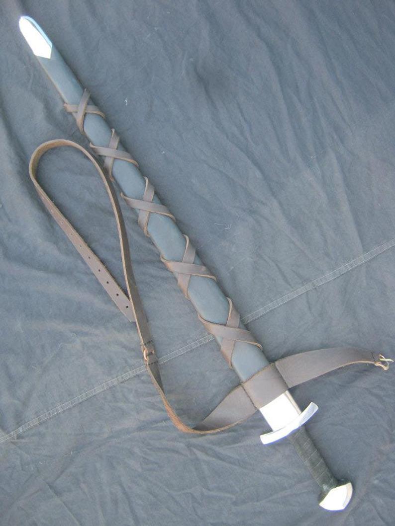 Hand forged medieval sword