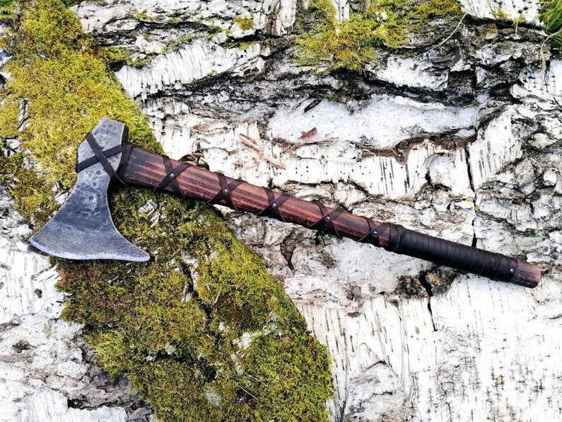 Handmade viking hatchet