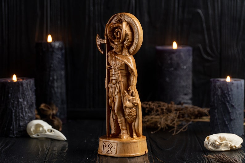 Loki viking god statue