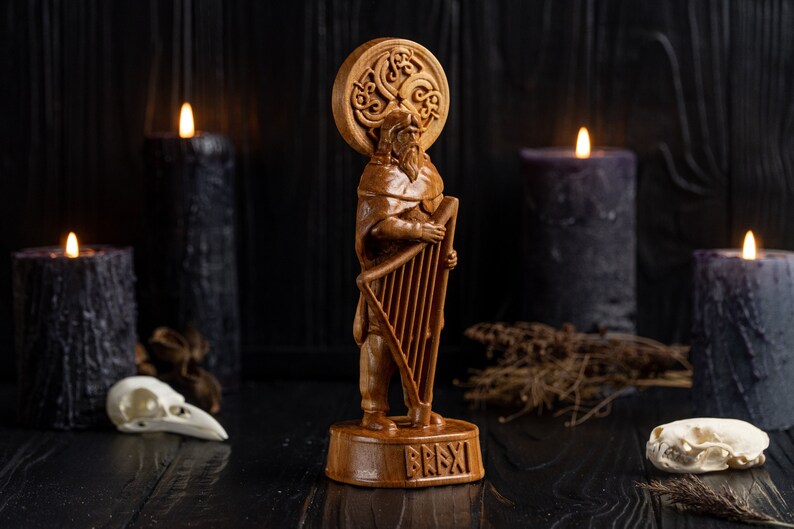 Hand carved bradi statue