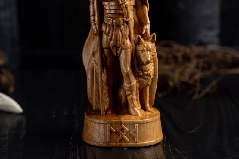 Carved Loki statue