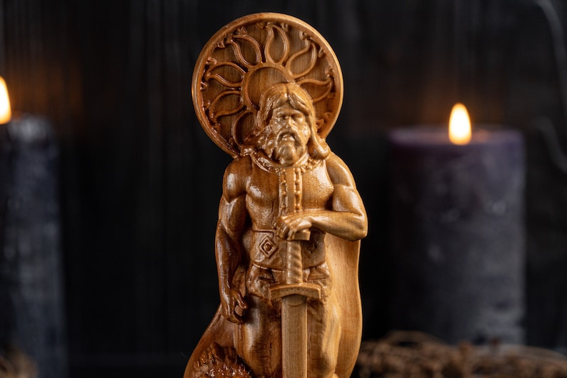 Scandinavian gods statues