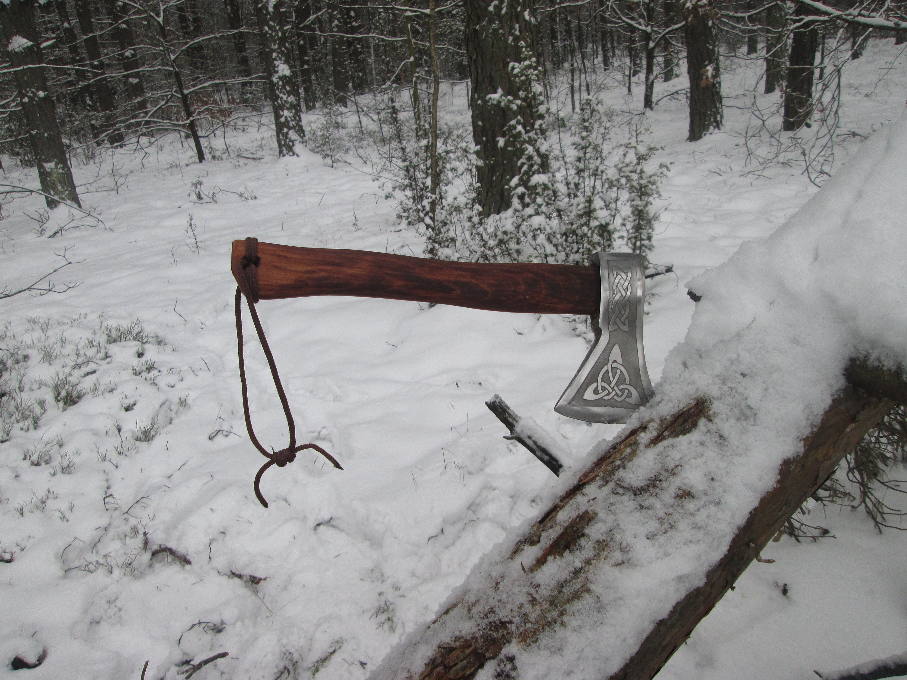 Hand forged viking axe