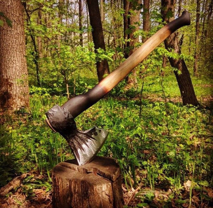 Hand forged axe