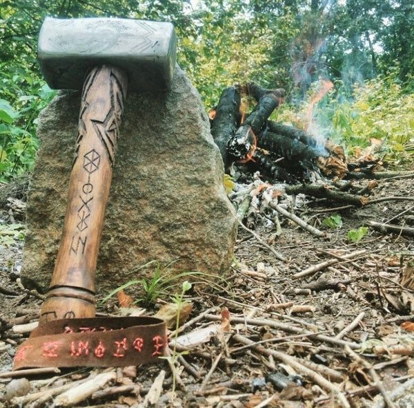 Engraved viking hammer for sale