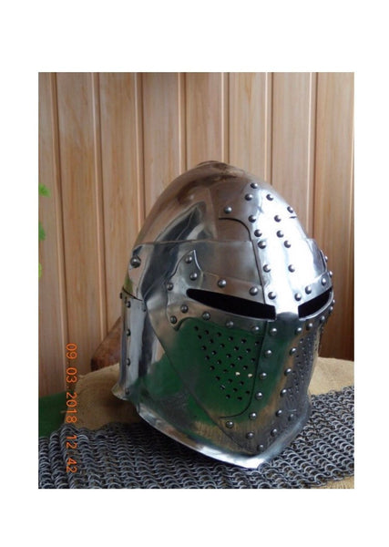 Medieval Knight helmet / medieval helmet / larp helmet / sca helmet / medieval armor / knight helmet - Valhallaworld