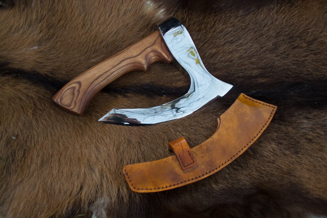 Bearded viking axe