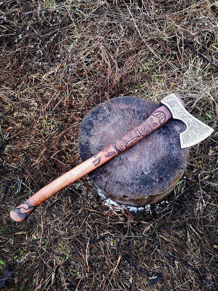 Custom viking axe
