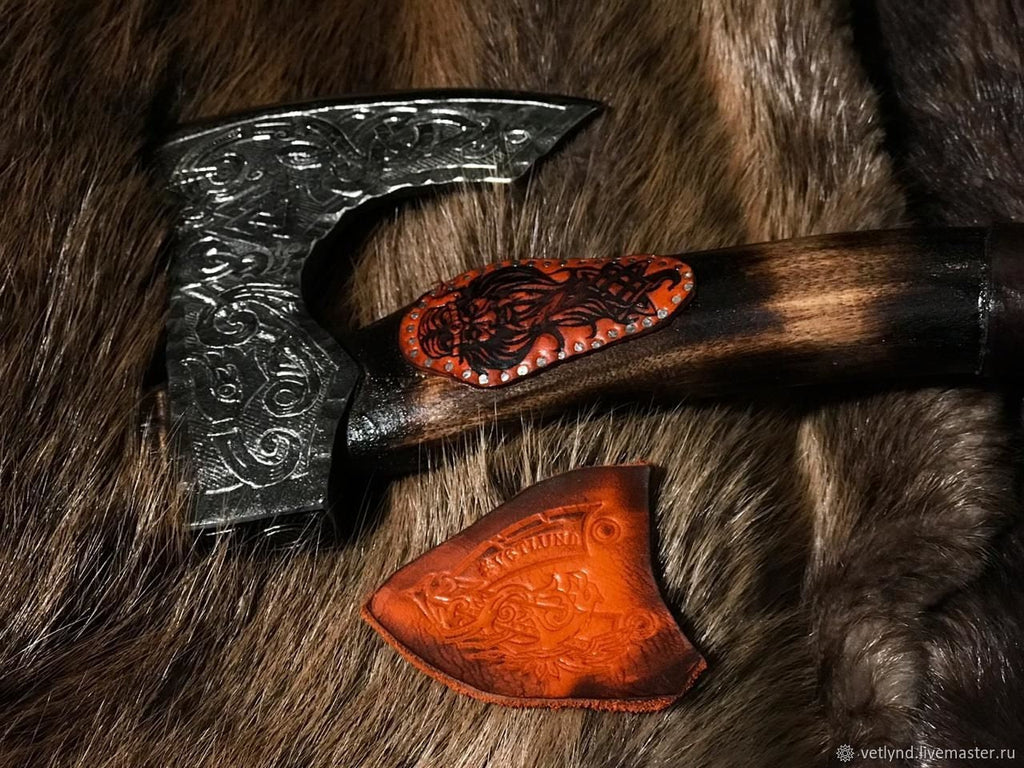 Handmade medieval axe 